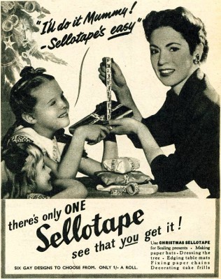 vintage advertisement for sellotape