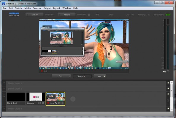 ScreenCap of Ustream "Desktop Presenter"