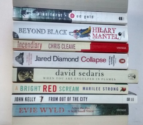 photograph of book spines